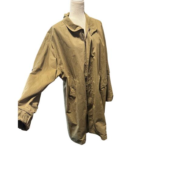 OAK + FORT Oversized Utility Coat Khaki, Minimalist Modern Size Small Oversized - Picture 5 of 9